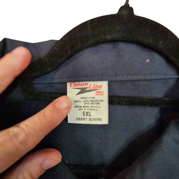 Union Line Ford Kentucky Truck Plant Work Shirt Mens 5XL Short Sleeve - Picture 4 of 4